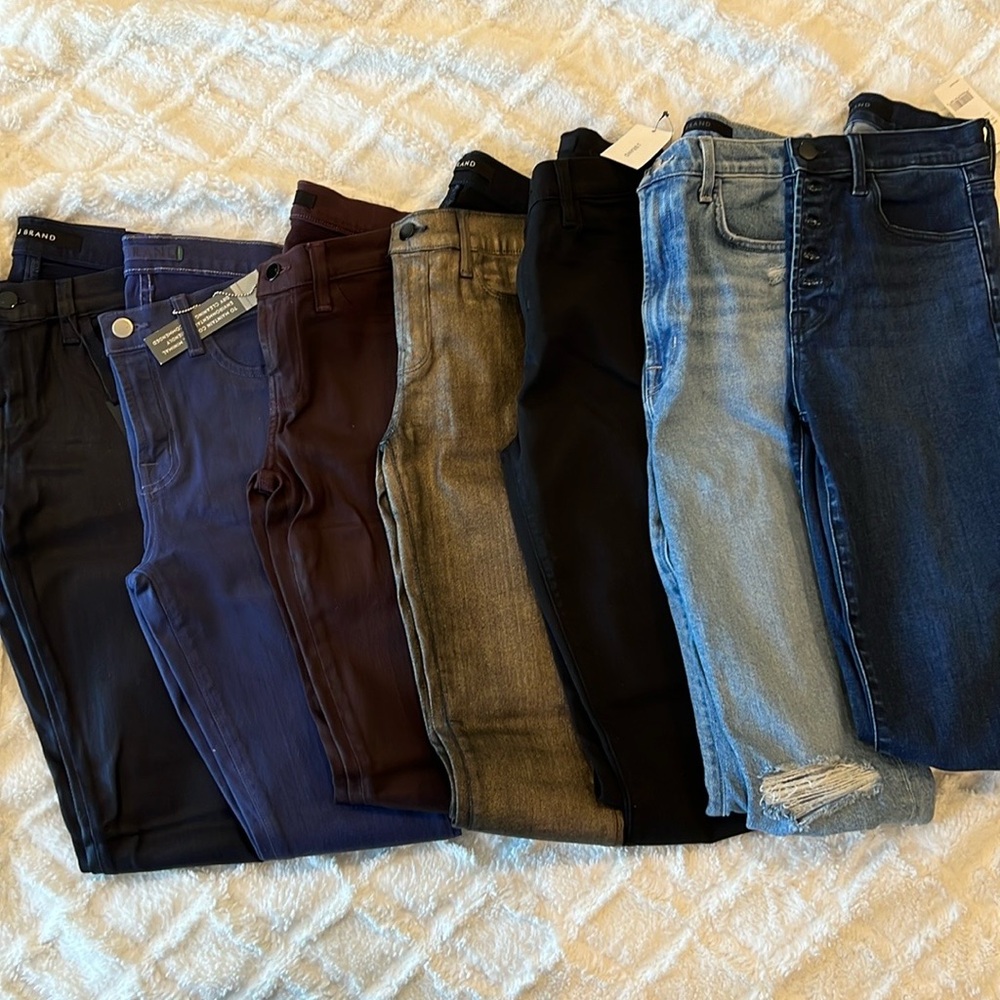 Lot of 6 J Brand denim jeans 25 26 Maria runway